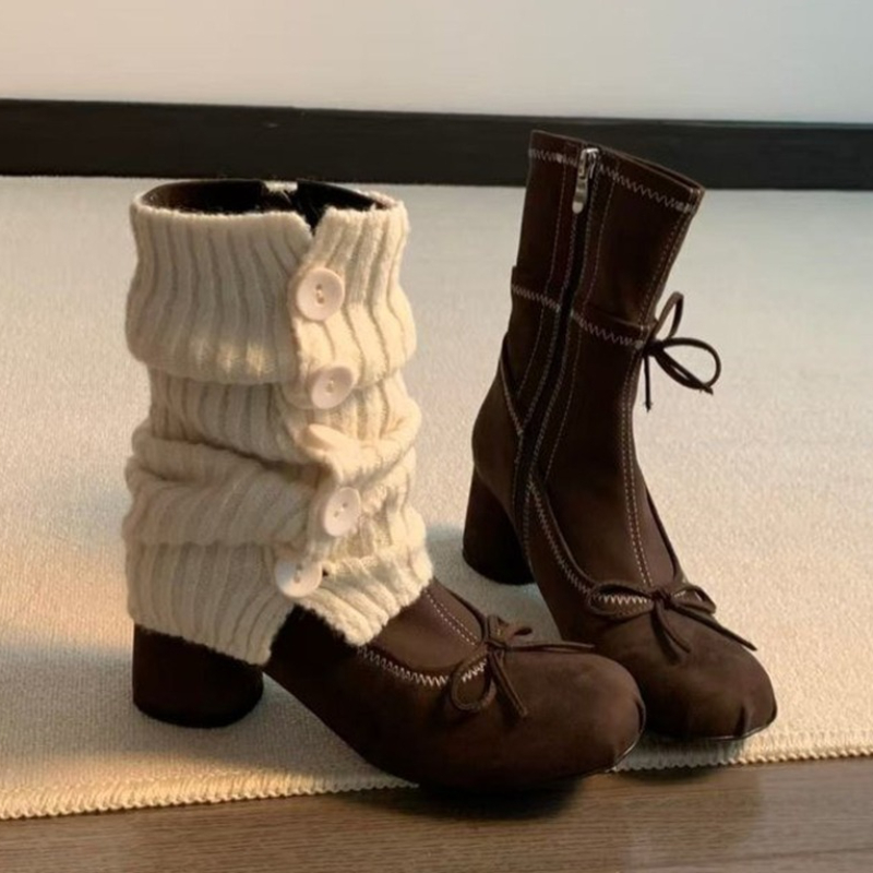Winter Clothing Trends 2025 - القوس عالية الكعب النساء أحذية جديدة