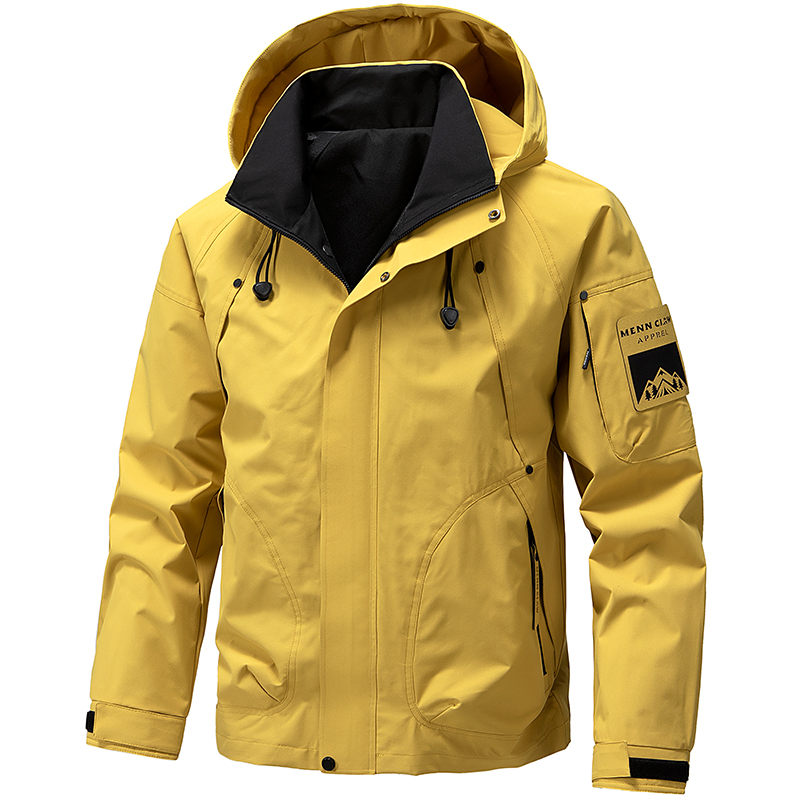 Windproof Jacket Softshell - جاكيت رجالي مقاوم للماء بغطاء رأس