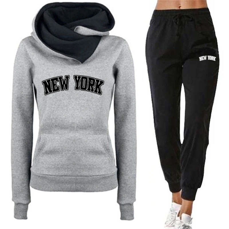 Winter Clothing New York - بدلة رياضية نسائية للخريف والشتاء مع