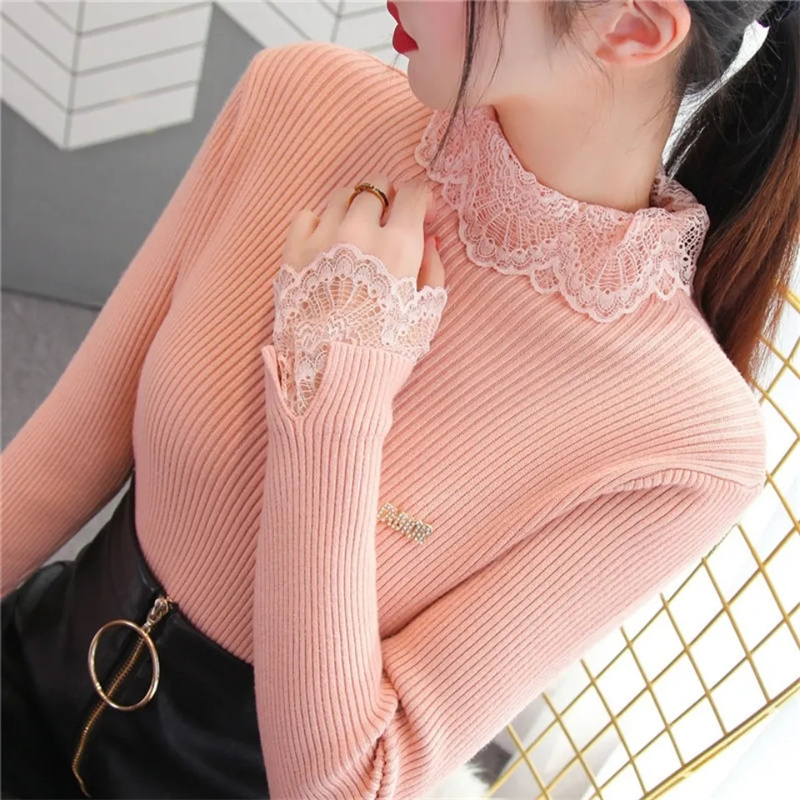 Winter Clothing Trends 2025 - المرأة سترة البلوز الشتاء محبوك الياقة