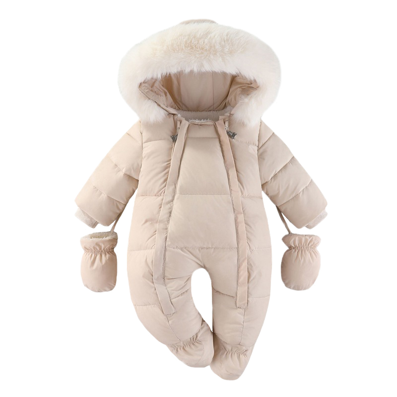 Winter Clothing Newborn - الشتاء الوليد الطفل رومبير مع قفازات