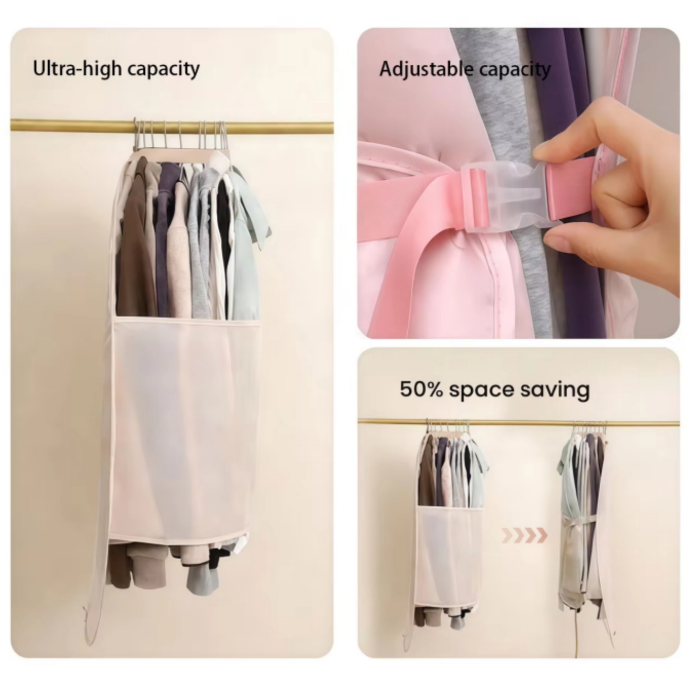 حقيبة تعليق مضغوطة للملابس، من - مراجعة Winter Clothing Organizer وسعره