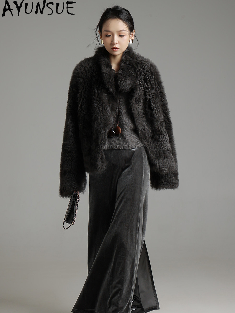 معطف فرو طبيعي من جلد الغنم ال - مراجعة Winter Clothing Factory Outlet وسعره