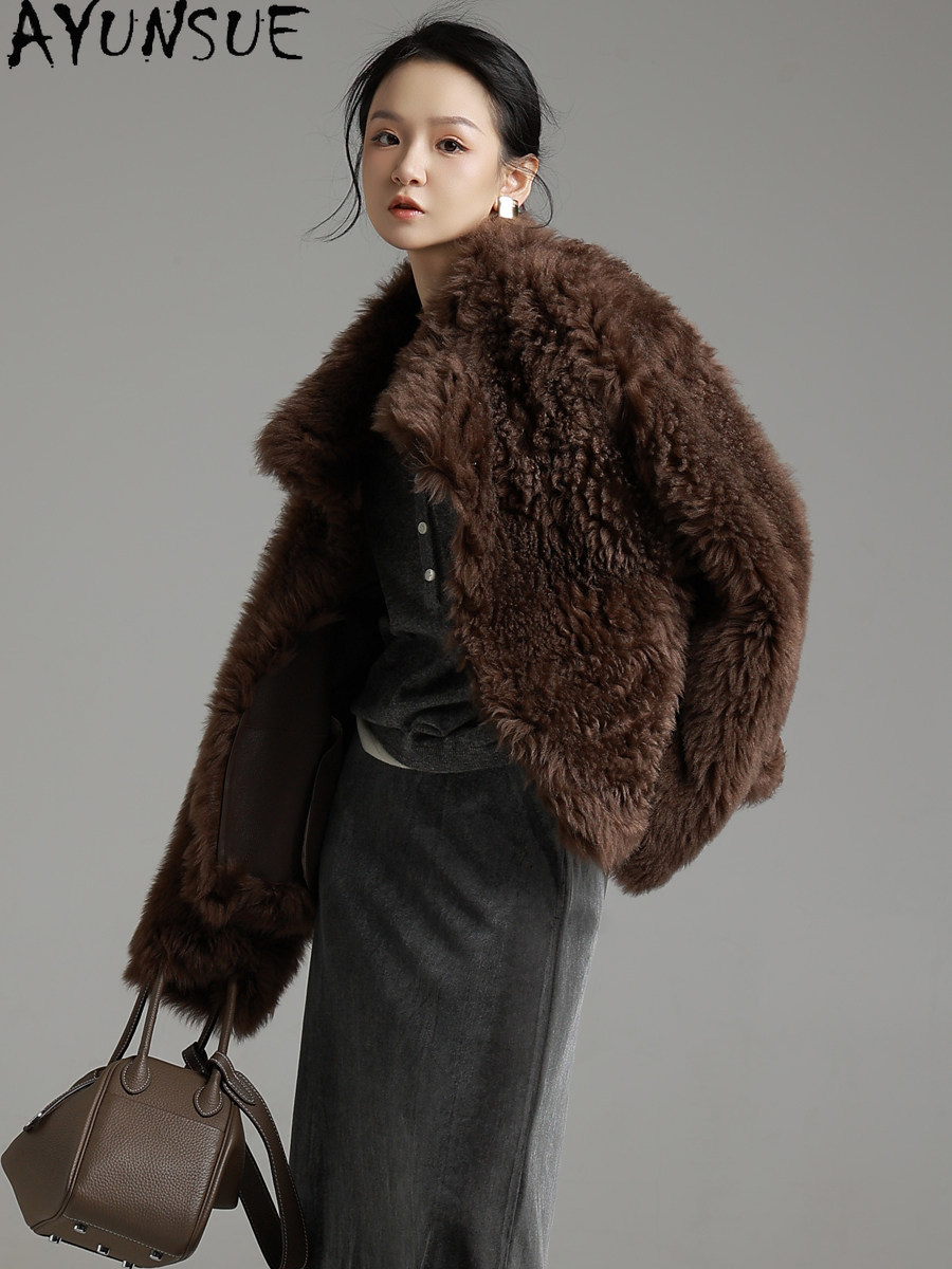 معطف فرو طبيعي من جلد الغنم ال - مراجعة Winter Clothing Factory Outlet وسعره
