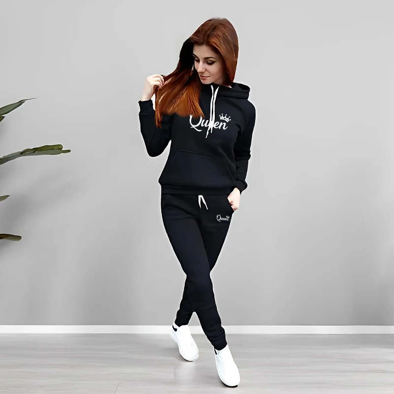 بدلة رياضية نسائية بطباعة حروف - مراجعة Winter Clothing Usa وسعره