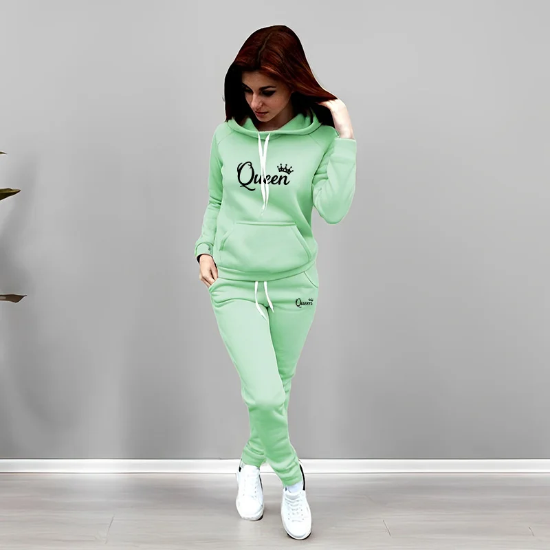 بدلة رياضية نسائية بطباعة حروف - مراجعة Winter Clothing Usa وسعره