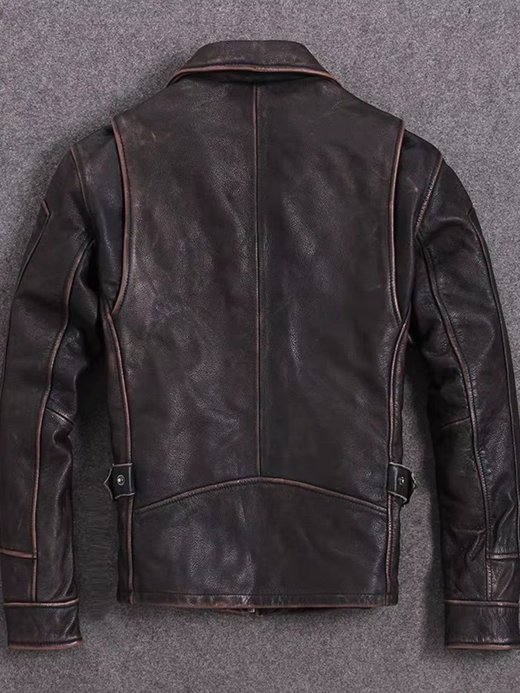 جاكيت جلد رجالي بني أحمر عتيق  - مراجعة Windproof Jacket Softshell وسعره