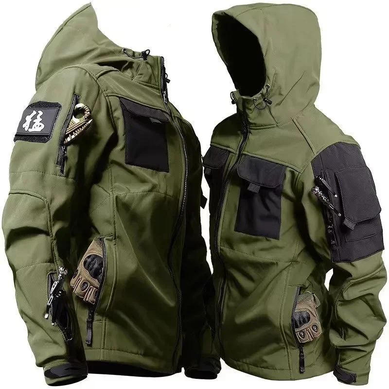الرجال المخملية تسلق الجبال ست - مراجعة Windproof Jacket Softshell وسعره