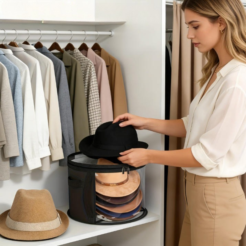 حقيبة تخزين قبعات الشتاء، منظم - مراجعة Winter Clothing Organizer وسعره