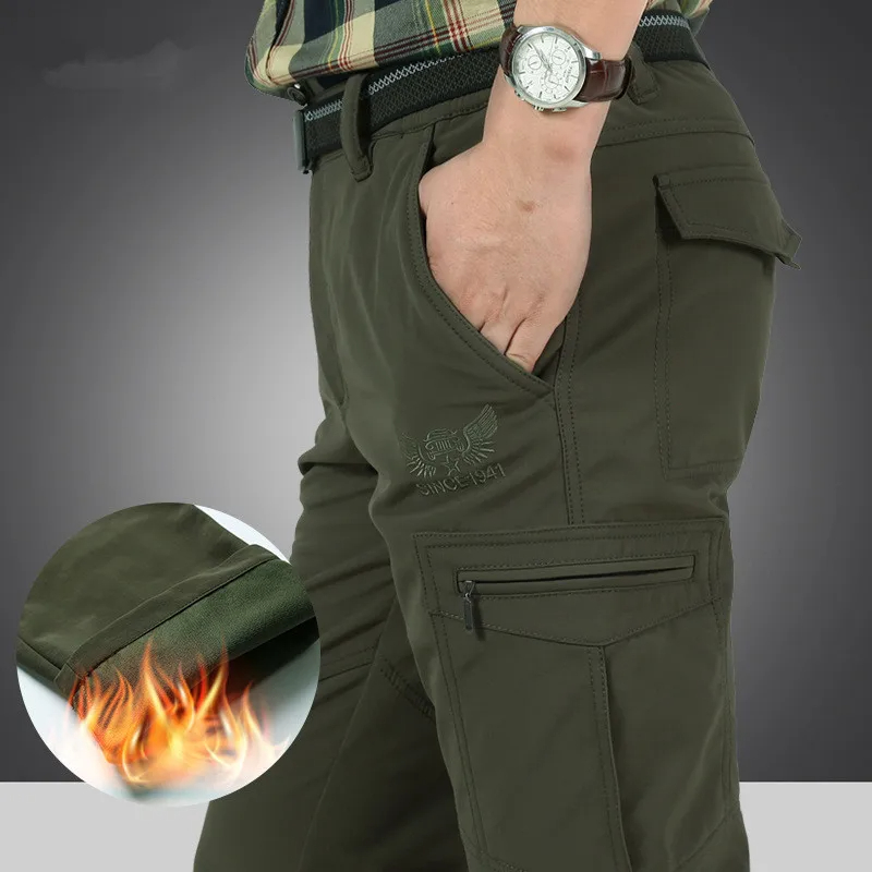الرجال الشتاء الصوف السراويل ا - مراجعة Winter Clothing Work وسعره