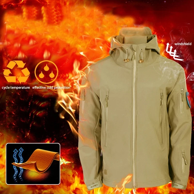 سترة شتوية للرجال سترات صوفية  - مراجعة Windproof Jacket Softshell وسعره