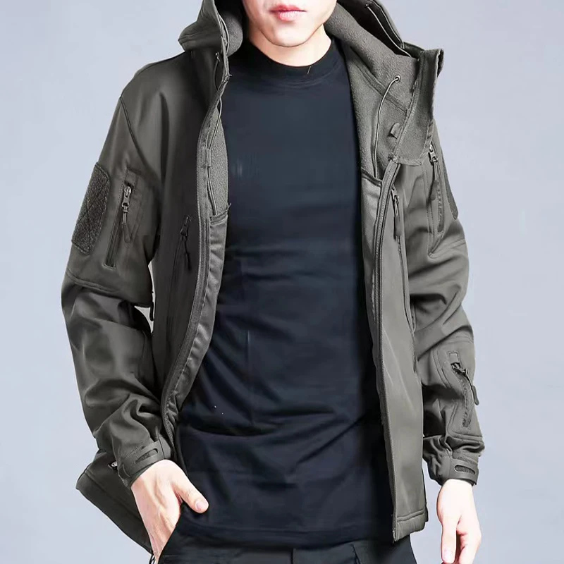 سترة شتوية للرجال سترات صوفية  - مراجعة Windproof Jacket Softshell وسعره